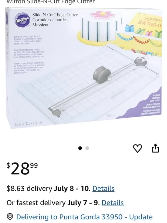 Wilton Slide-N-Cut Edge Cutter in White and Gray