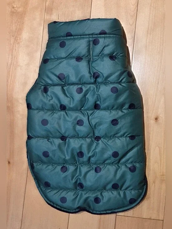 NEW Top Paw Polka-Dot Dog Puffer Jacket (S)