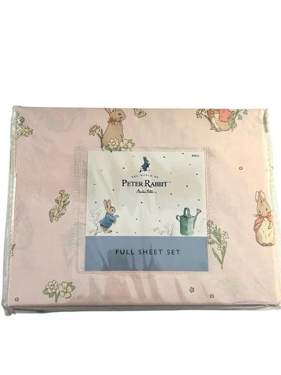 The‎ World of Peter Rabbit Beatrix Potter Classic Kid's Full Sheet Set New!