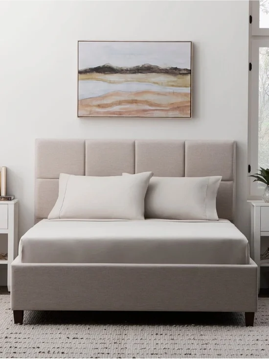 Malouf Brushed Microfiber Sheet Set Full Driftwood NWT