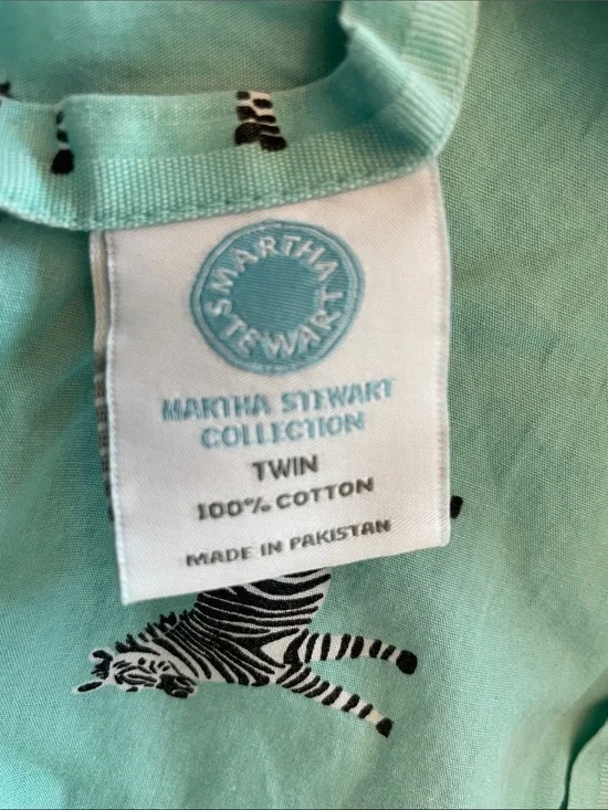 Martha Stewart Twin Sheet Set - Zebras