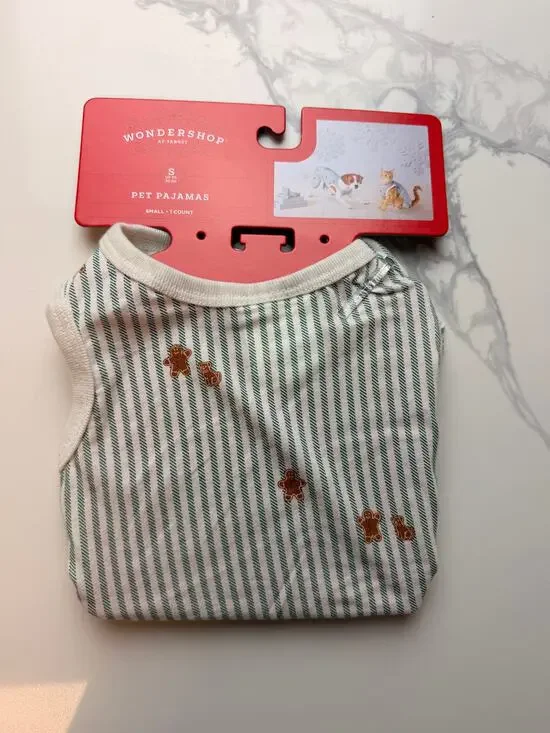Wondershop at Target Pet Pajamas Small Gingerbread Christmas Dog Pajamas NWT