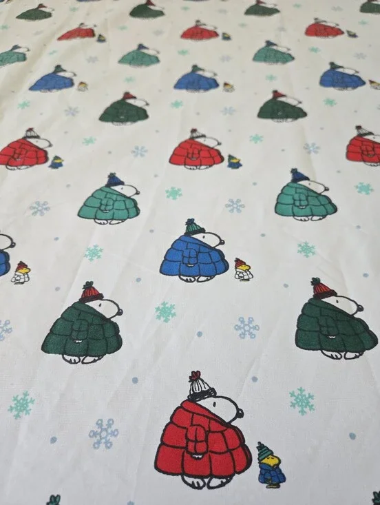 Snoopy Flat Sheet - White