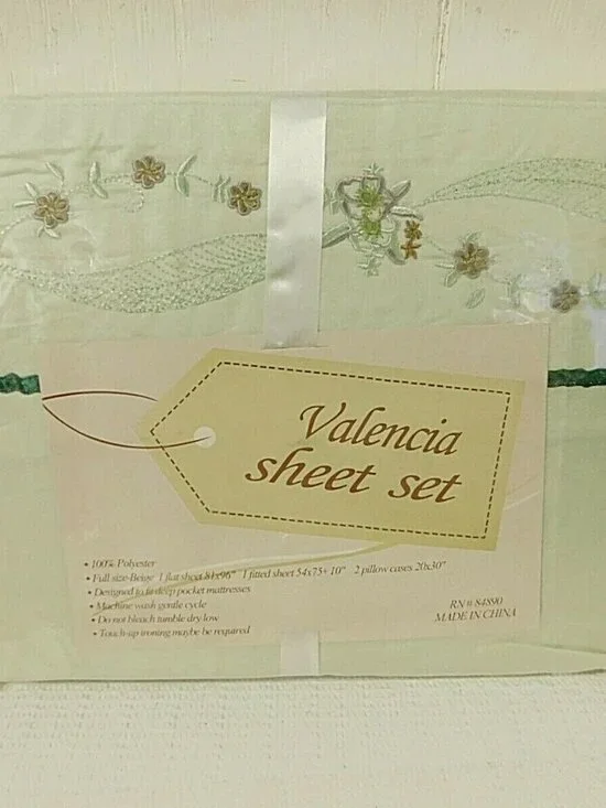 Valencia Full Size Sheet Set Deep Pocket Mattresses NEW in Package