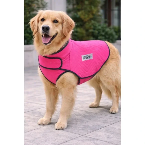 ThunderShirt Sport Dog Anxiety Vest Pink Calming Wrap Large XL‎ Reflective Trim