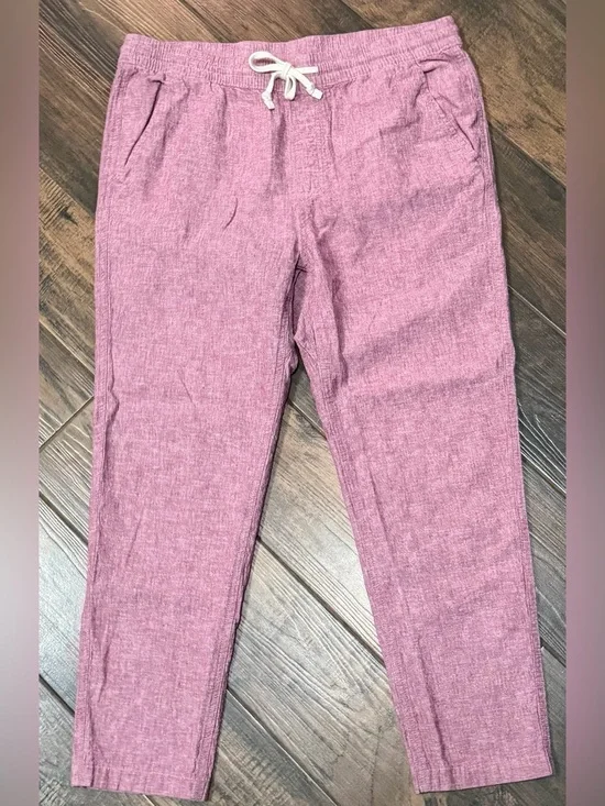Land’s End Men’s Linen Blend Deck Pants Sz L