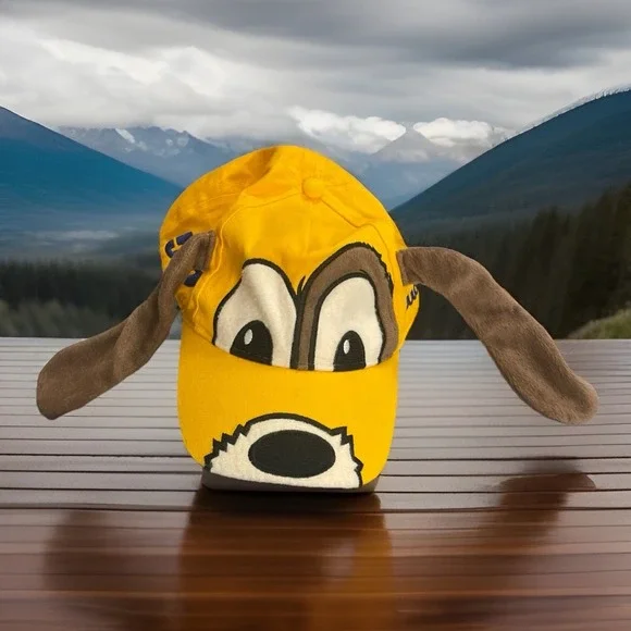 Aarons Lucky the Dog Youth Hat Cap #55 Racing Adjustable Floppy Ears Yellow Cute