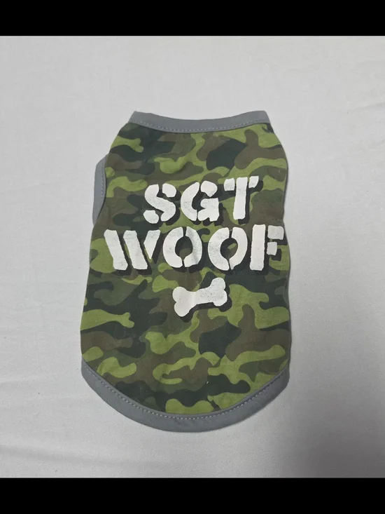 Camouflage Dog Tee - Green Camo