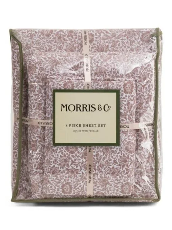 MORRIS & CO. Cotton Percale Sheet Set