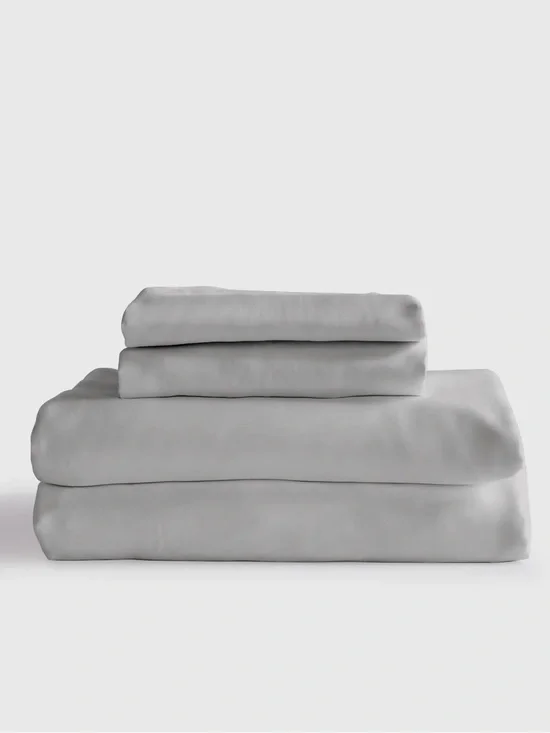 New Quince 4-piece Bamboo Sheet Set Full Size - Light Grey MSRP $124