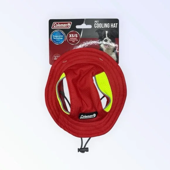 Coleman Dog Cooling Bucket Hat Evaporative Cooling Small/XS Sun Hat Red
