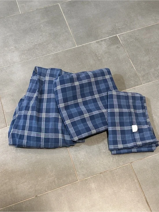 Ralph Lauren‎ Blue Navy Vintage Plaid Twin Deep Fitted Sheet Set 3 Piece Set