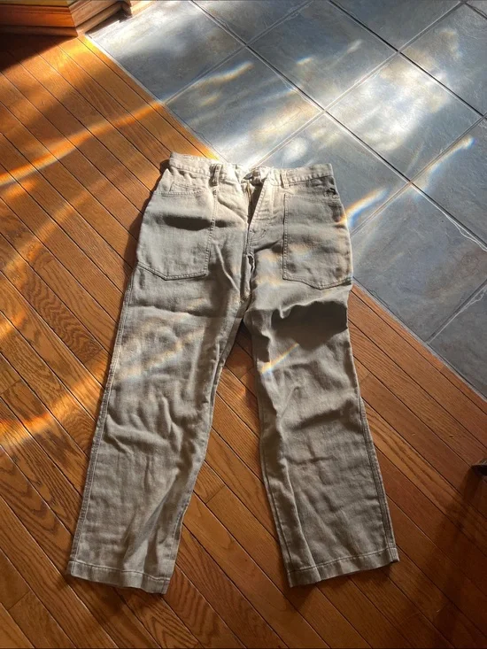 Men's Tan Straight-Leg Chino Pants