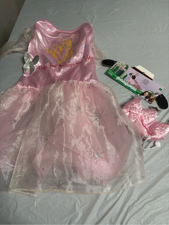 Dog Pink Princess Fairy Costume Dress with Sparkle Tulle