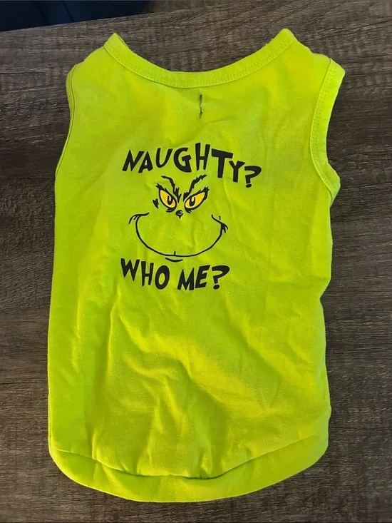 Kids Neon Yellow 'Naughty? Who Me?' Graphic Tank Top