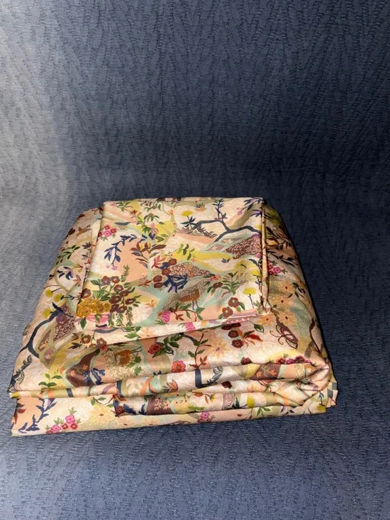 Anthropologie Organic Cotton Sateen Queen Sheet Set-Nora