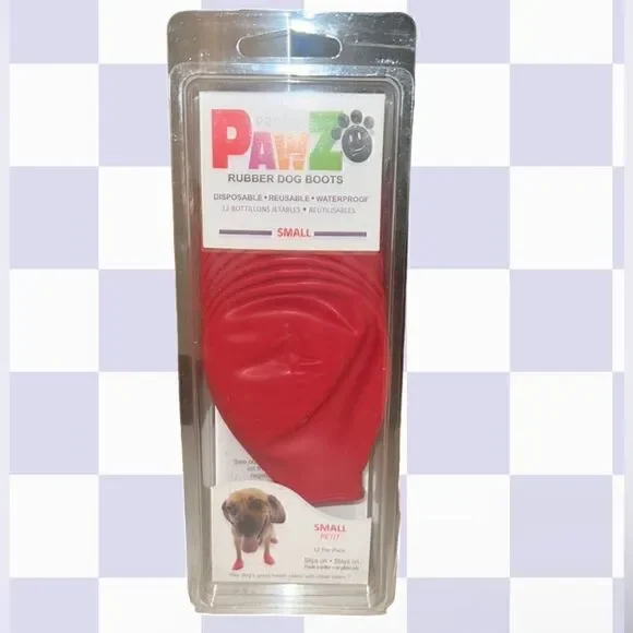 Brand New in package PawZ Rubber Dog Boots size Small paws 2” to 2.5”