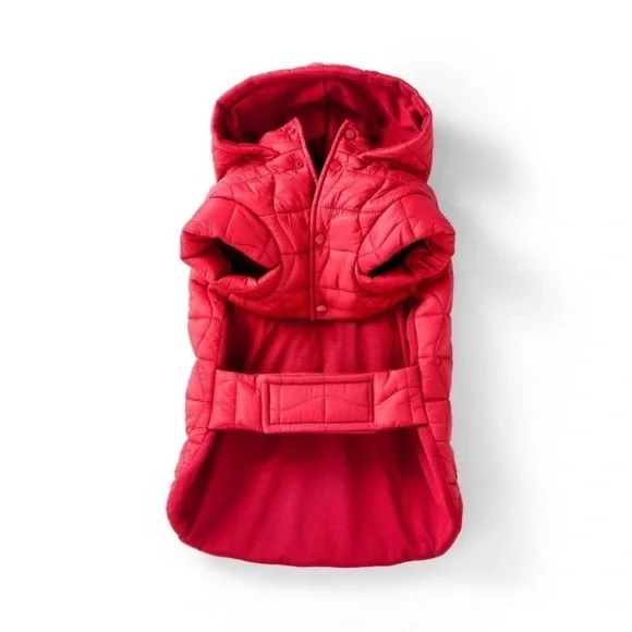 Dog and Cat Marshmallow Puffer Vest - Red - The Cuddle Collab / brand new