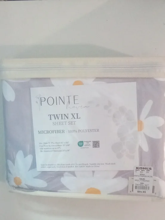 Home Twin XL Microfiber Sheet Set NWT $54.99 Lavender Floral