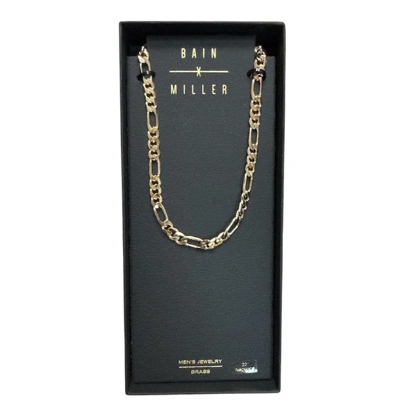 Bain x Miller Men's Brass Figaro Chain Necklace – 22