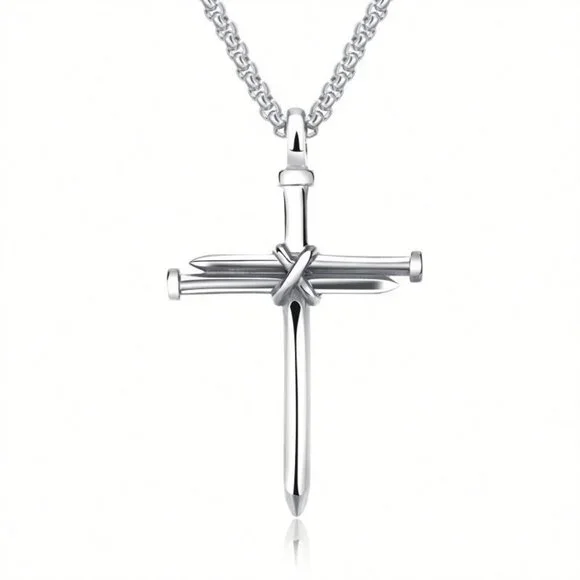 ❤️Stainless Steel CrossCharm Pendant Necklace , N90201P104
