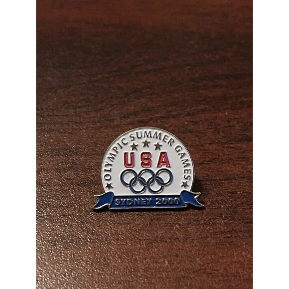 Vintage Olympic Summer‎ Games 2000 Sydney Australia Team USA Lapel Hat Pin