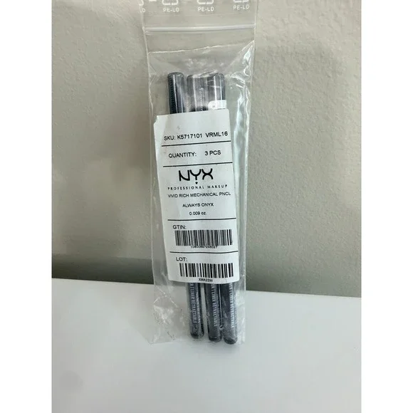 NYX Vivid Rich Mechanical Liner Women 0.009oz Always Onyx Black Lot of 3 NWT