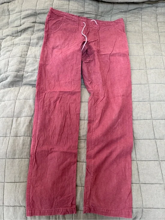 Cotton Flower Men's Medium Breathable Cotton Drawstring Pants in Rose