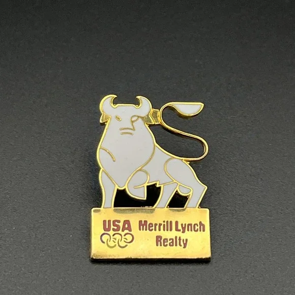 Vintage Olympic Games Merrill Lynch Realty Team USA‎ Sponsor Lapel Hat Pin