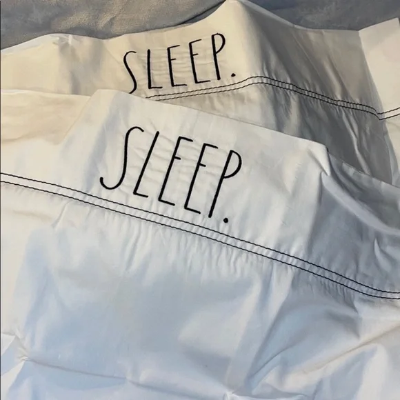 Rae Dunn “Sleep” Set of 2 -100% Cotton Pillowcases