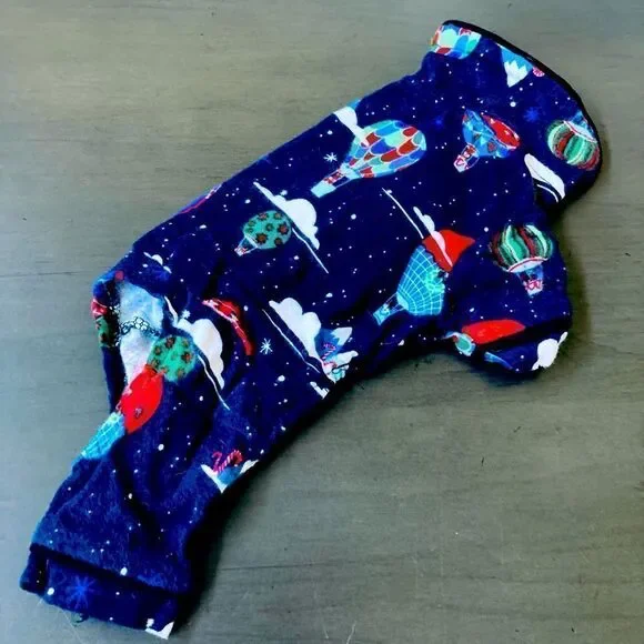 Dog Pajamas Flannel Hot Air Balloon XS