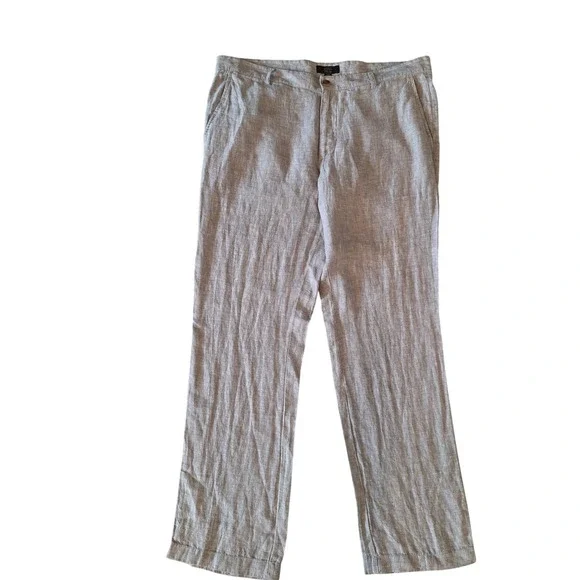 Club Room Linen Pant‎ Men's Large Casual Summer Beach Cruise Trousers 36W/32L