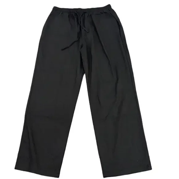 NWT Black Drawstring Slacks Two Back Pockets Two‎ Side Pockets Size 3XL