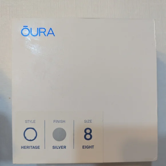 Ōura Gen 3 Heritage Silver Ring Size 8, NWT