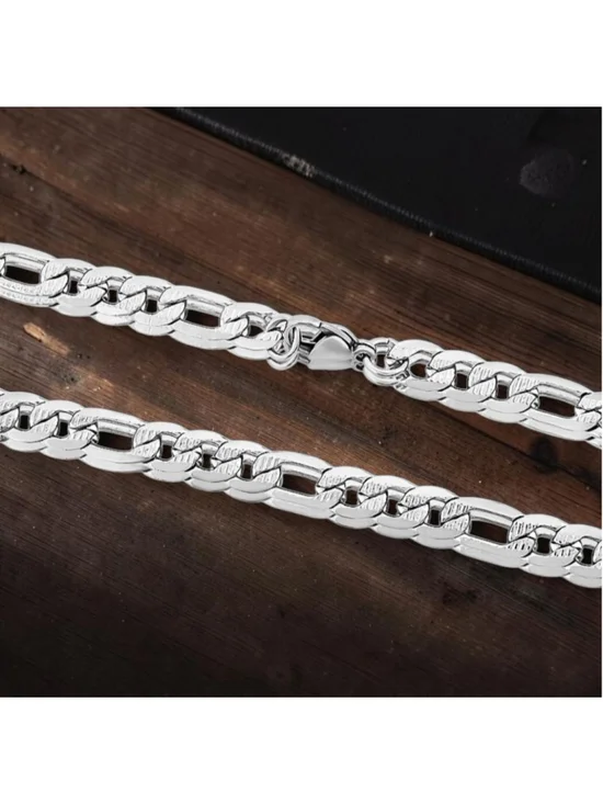 Marine Link Necklace in Stainless Steel 22 Inches
