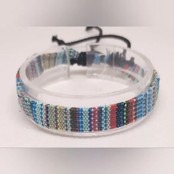 Men's bracelet striped‎ punk new e69