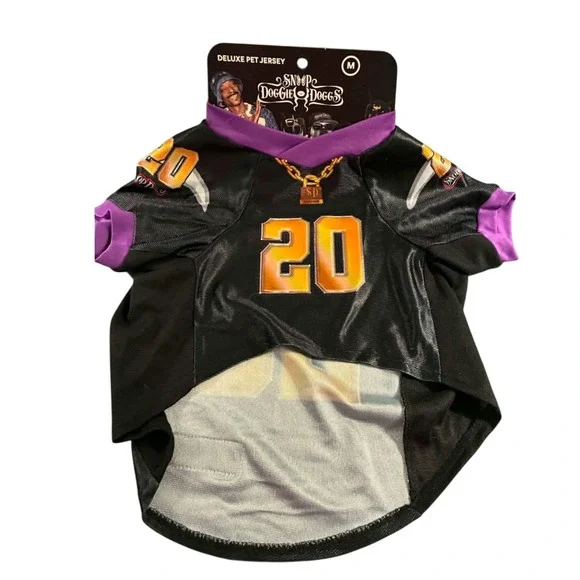 Snoop Doggie Doggs Pet Jersey Medium Black New Deluxe Dogg 20 Mesh Shirt