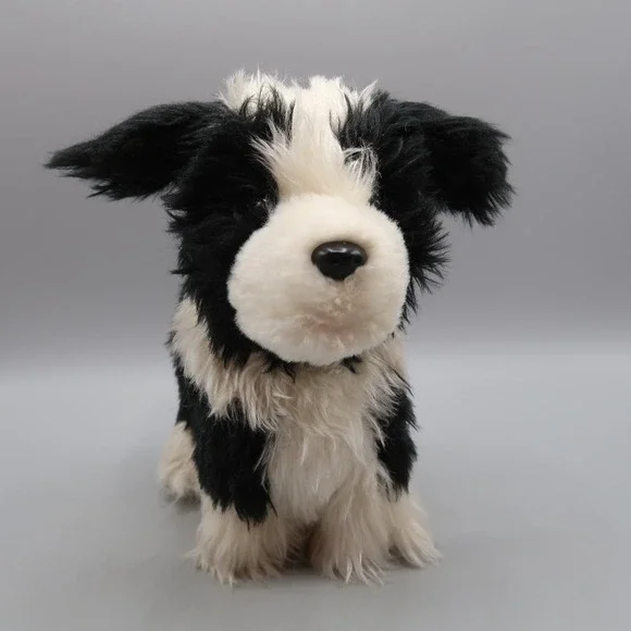 American Girl Saige Rembrandt Black White Border Collie Plush Dog for 18'' doll