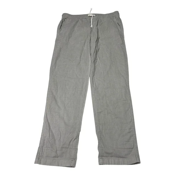 Marine Layer Men XL W38 L32 Slim Straight Fit Grey Drawstring Pants Cotton Blend