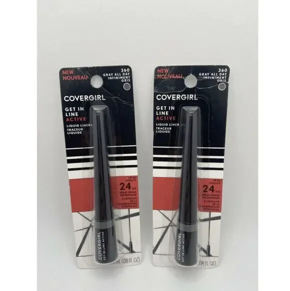 Covergirl 2x Get In Line Active Liquid Liner #360 Gray All Day Make-up Eye Liner