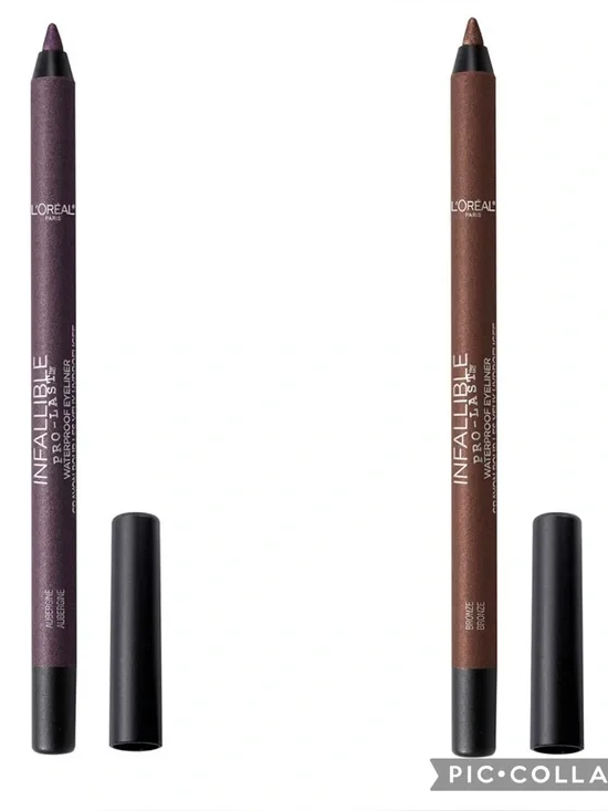 L’Oréal Infallible Pro-Last Eyeliner Bundle 840 Bronze & 850 Aubergine NEW