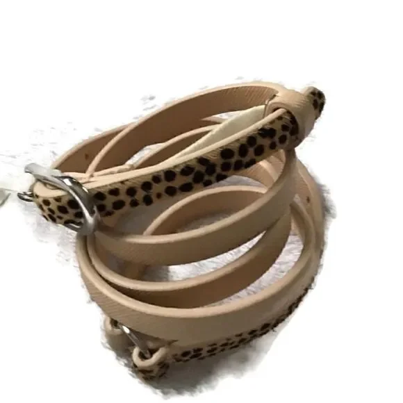 Old Navy Leopard Calf Hair Belt