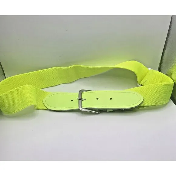 Neon Yellow Green Elastic Belt 39.5in long 1.25in wide