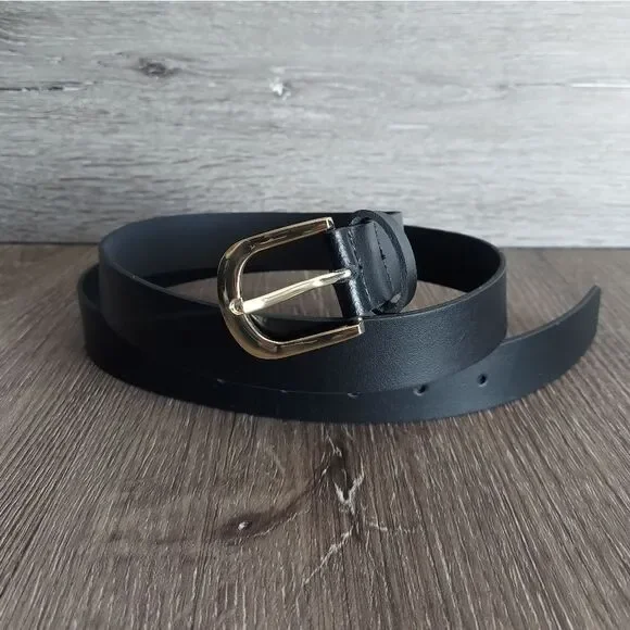 H&M Black Leather Belt Medium