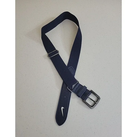Nike Navy Blue Adjustable Stretch Athletic Softball Baseball Belt Men's Size 43