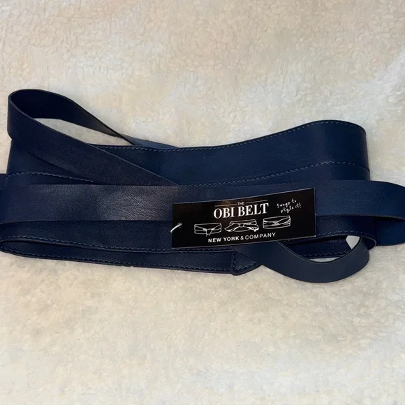 New York & Company Navy Obi Belt
