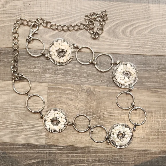 Concho Style‎ Adjustable Metal Statement Piece Belt With Stones