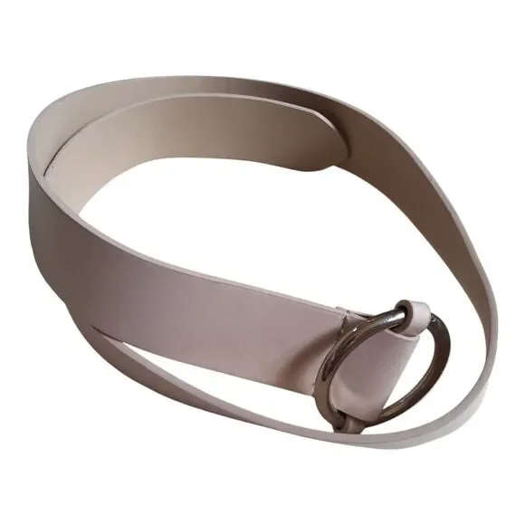 Elegant Beige PU Bonded Leather Belt