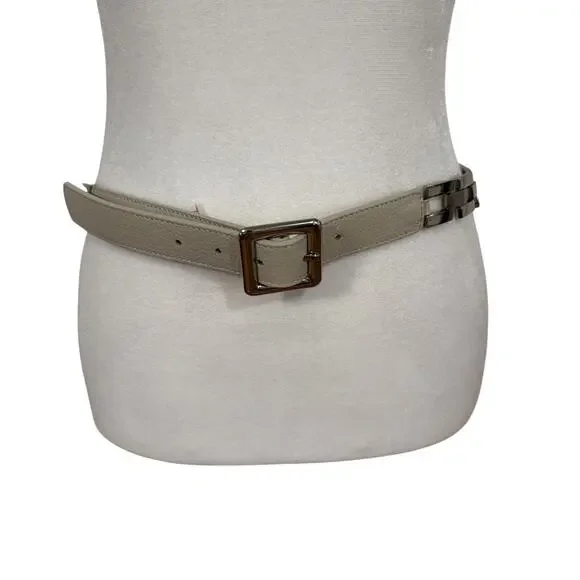 Women’s Talbots Genuine Leather Beige Belt Size 8 Small