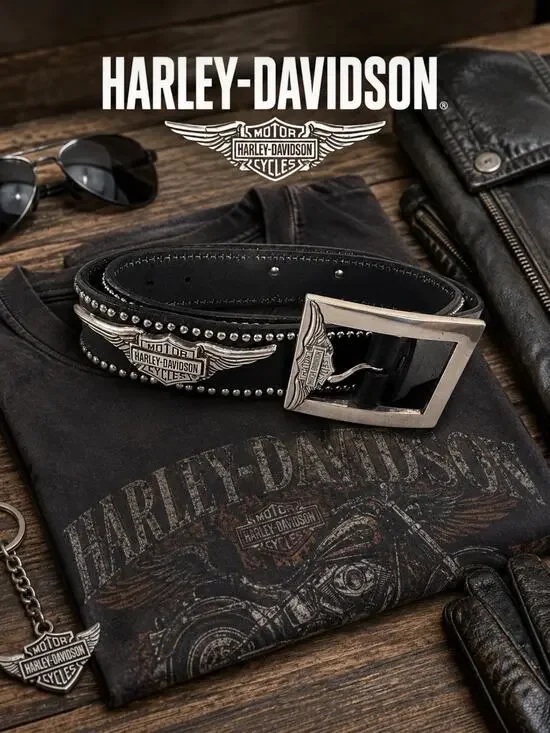 Harley-Davidson Genuine Black Leather Belt - Size XL